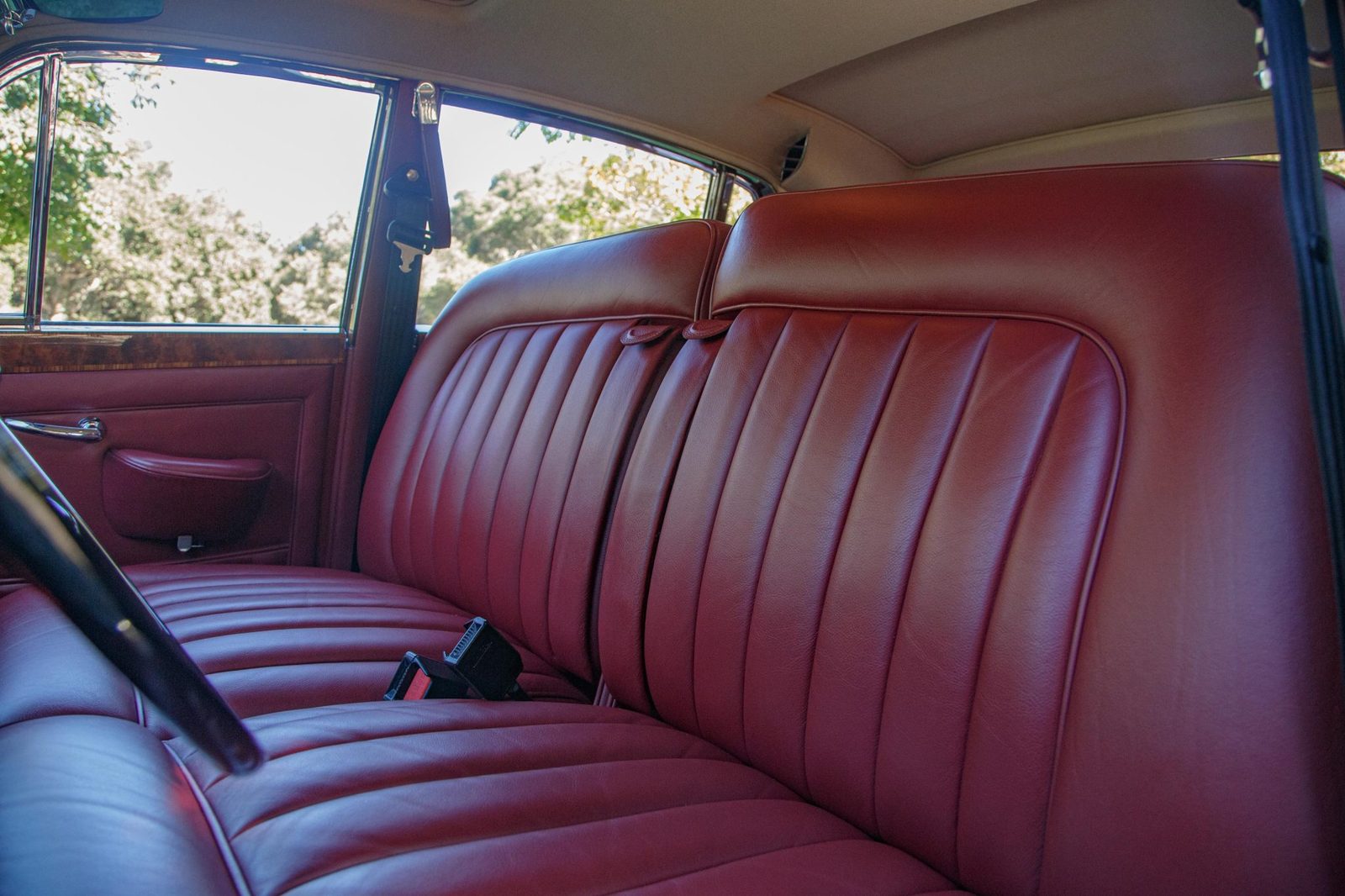 Bentley S2 Continental burgundy leather rear bench seat
