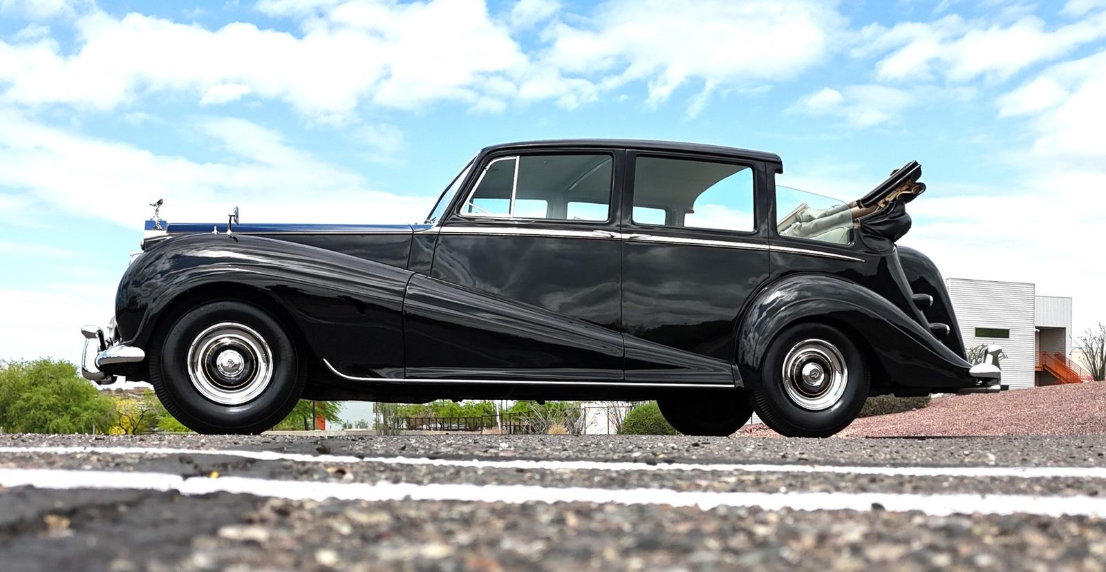 1957 Rolls-Royce Silver Wraith Park Ward Landaulette side profile in black